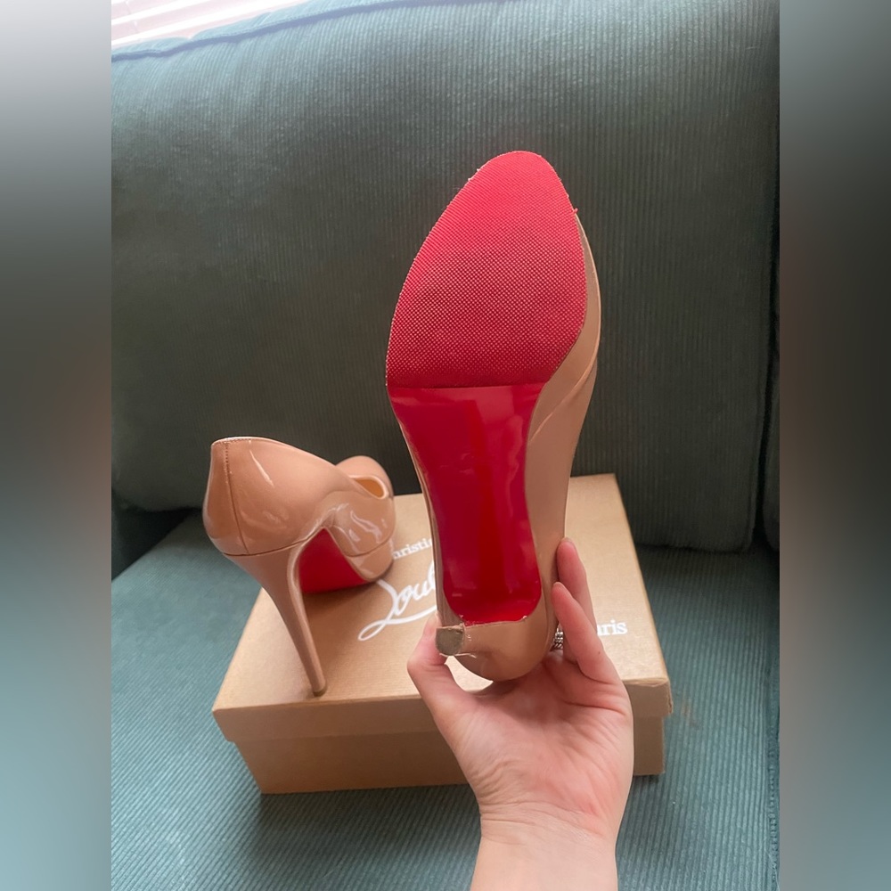 Nude Christian Louboutin Bianca 140 Platform heels size 40 - Picture 8 of 9